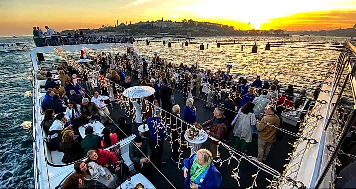 Company Dinner On The Boat